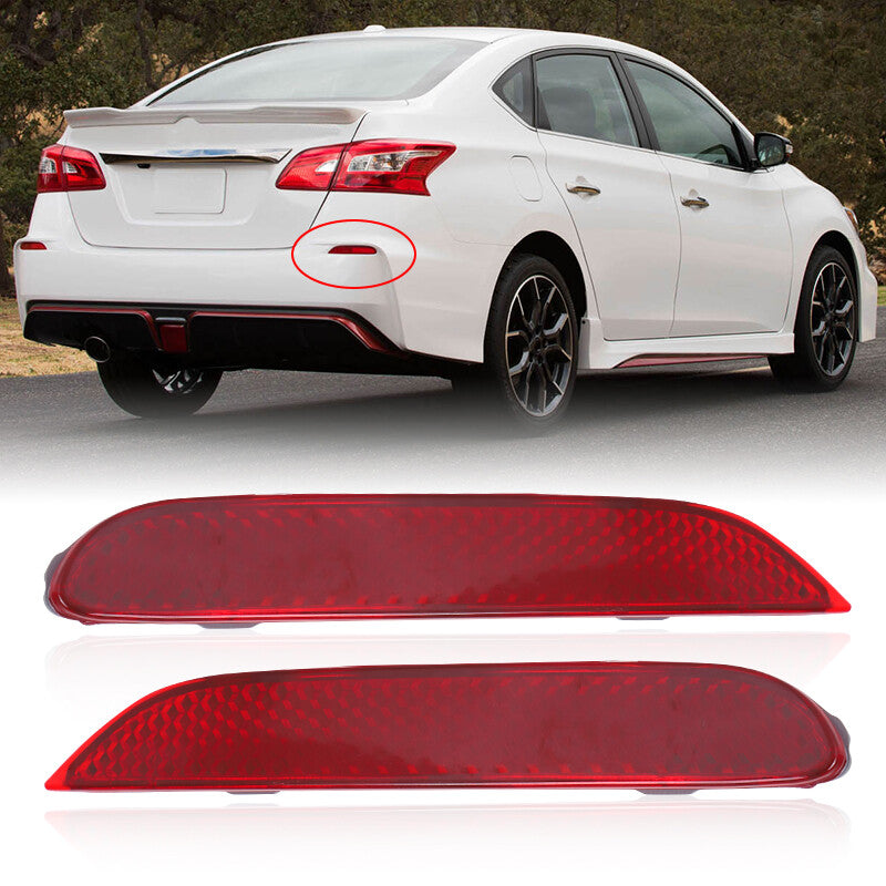 2pcs Rear Bumper Reflector Red Left Right Side for Nissan Altima 2019-2020