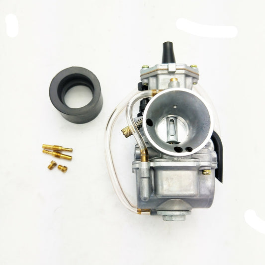 24mm PWK Flatslide Power Jet Carb Fits 125cc 250CC KOSO OKO MOPED SCOOTER PIT
