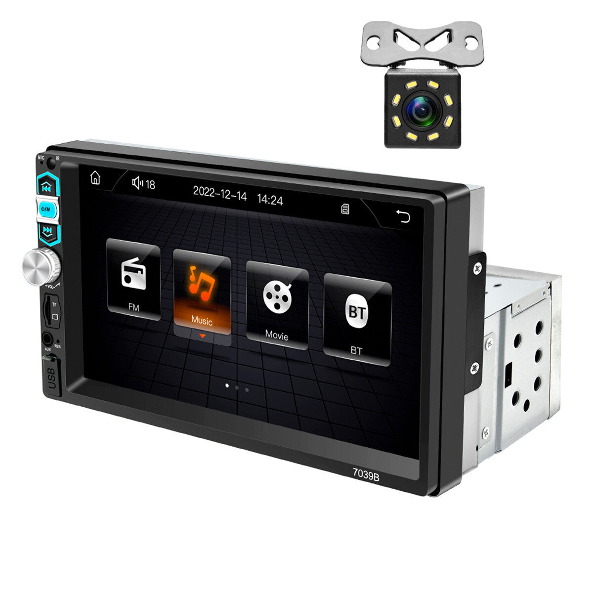 7in Wireless For Apple CarPlay Android Auto Touch Screen Car Stereo FM Radio