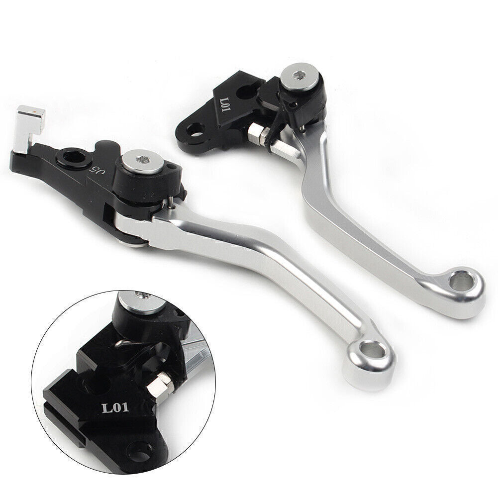 CNC Pivot Brake Clutch Levers SILVER Fit for Honda XR250 1995-07 XR400 Aluminum 2PCS