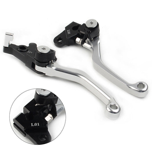 CNC Pivot Brake Clutch Levers SILVER Fit for Honda XR250 1995-07 XR400 Aluminum 2PCS