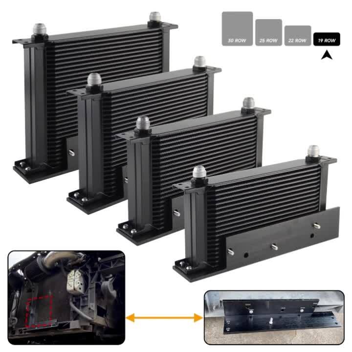 30 Row Oil Cooler Kit Filter Thermostat For Fairlady 350Z Z33 370Z Z34 Silver