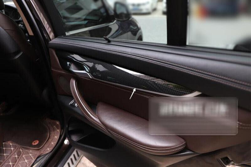 for BMW X5 F15 2014-2018 ABS Carbon Fiber Inner Door Panel Trim Cover Strip 4PCS