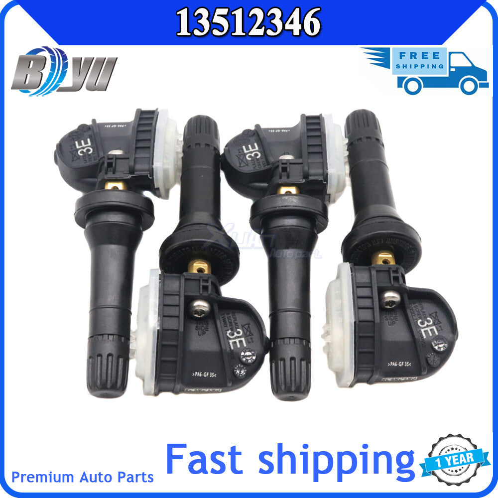 4-piece Tire Pressure Monitoring System (TPMS) Sensor Kit 13512346 for GimChevrolets
