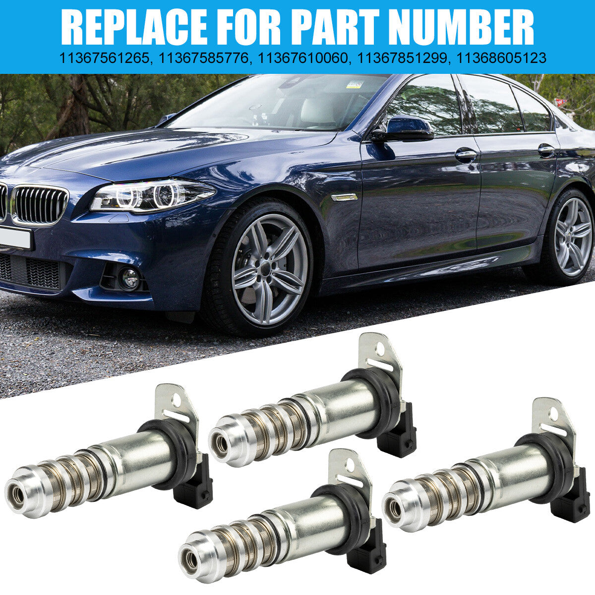 4Pcs 11368605123 VANOS Solenoid Valve for BMW 335i 535i 550i M3 M5 X3 X5 X6 US