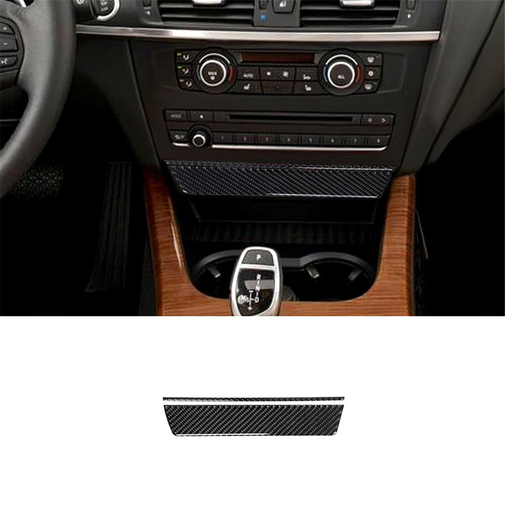 Carbon Fiber Central Storage Panel Cover Trim for BMW X3 F25 X4 F26 2011-2017