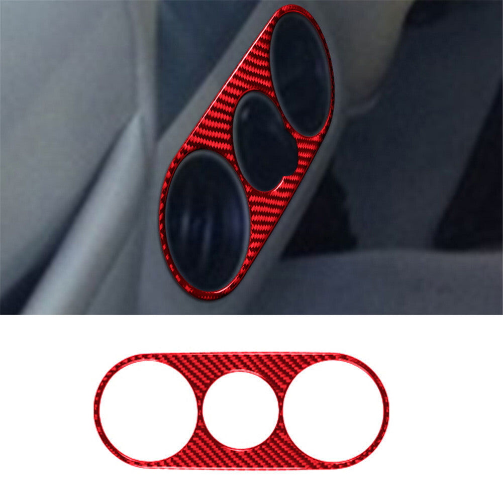 Carbon Fiber Interior Rear Air Vent Outlet Cover Trim for Ford F150 FX4 04-08Red