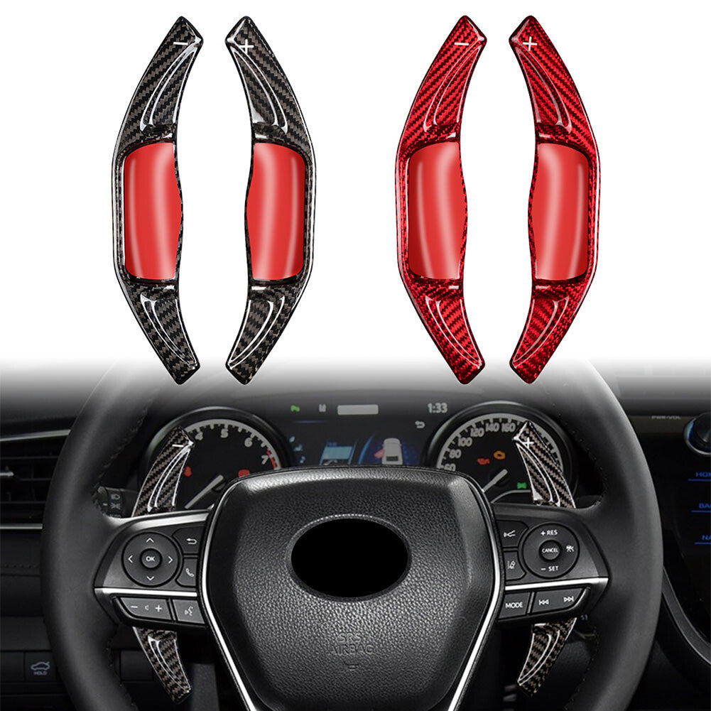 Carbon Steering Wheel Shift Paddle Red for Toyota for Camry for Corolla RAV4 2018-2020