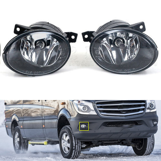 for Mercedes-Benz Sprinter W906 Pair Front Fog Lamp With Halogen Bulbs