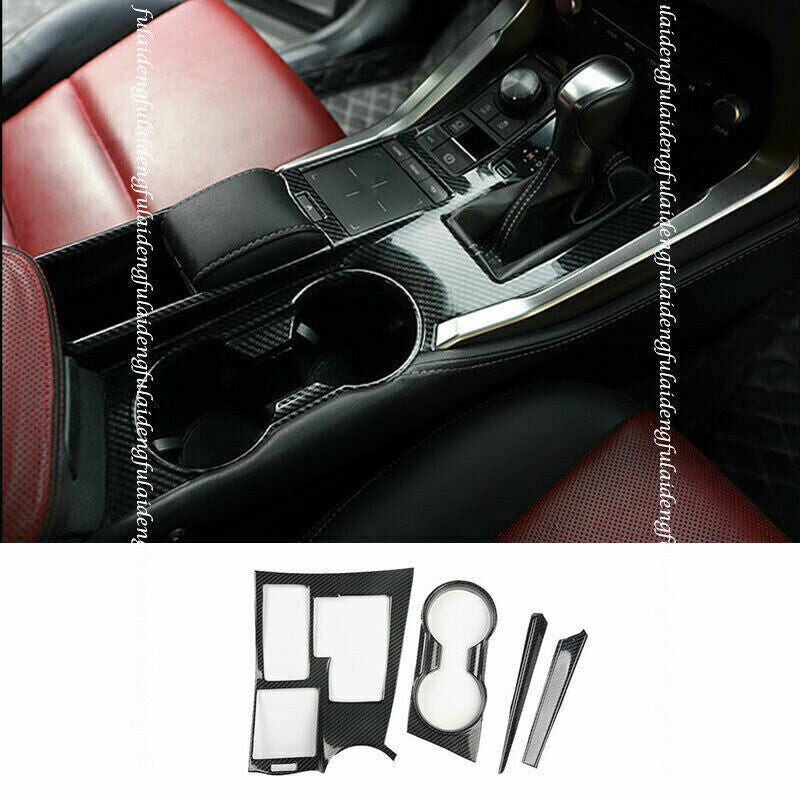 for Lexus NX200t 300h 2015-2021 Carbon Fiber ABS Gear Shift Panel Cover Trim 4x