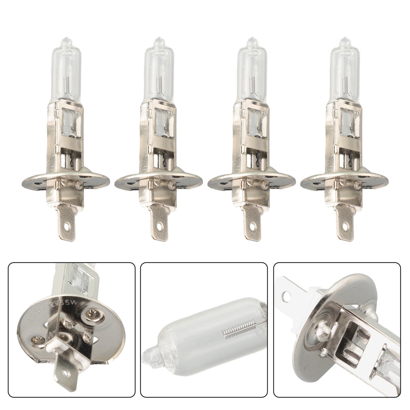 Reliable Performance 4X H1 Halogen Headlights with Wide Lighting Angle