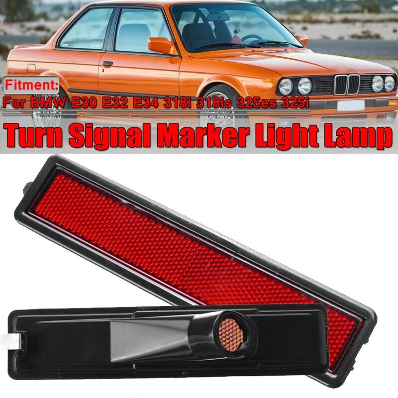 For E30 E32 E34 3 Series L Or R Replacement Rear Bumper Side Marker Light
