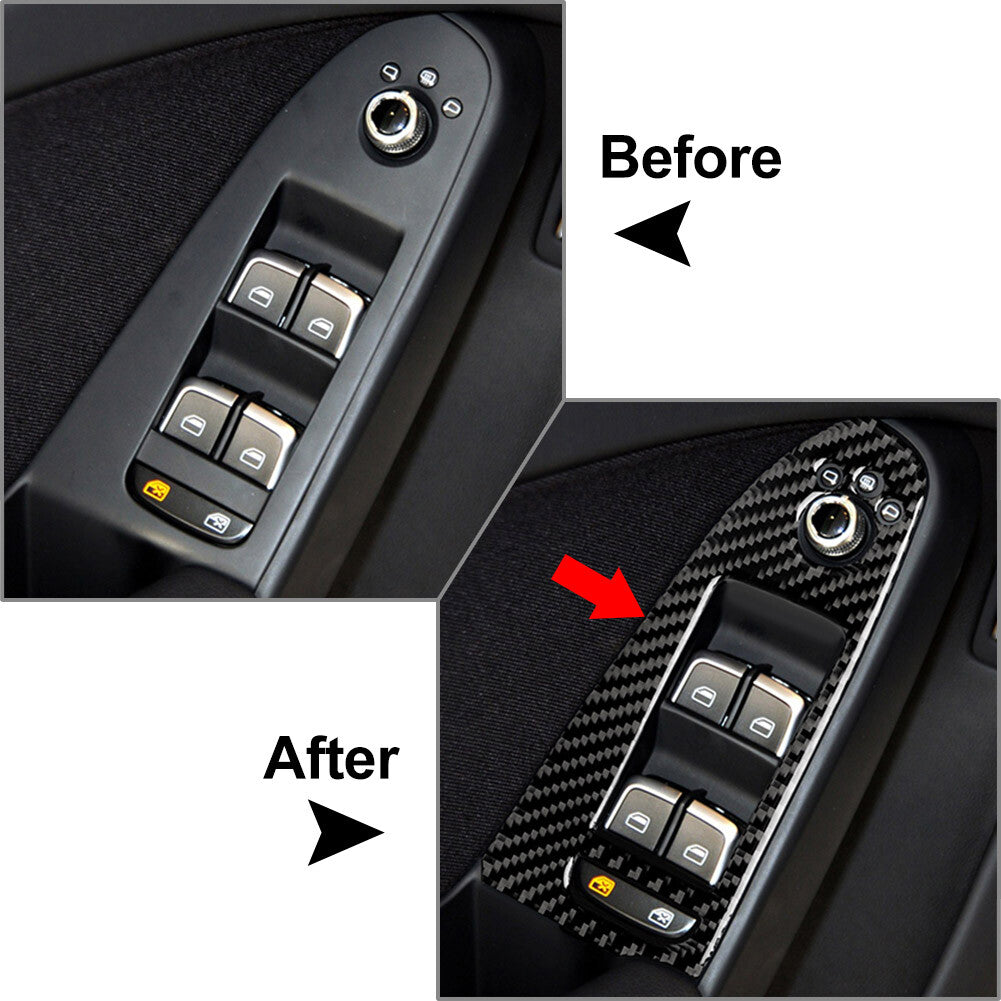 Fit for Audi for A4 B8 2008-2014 2015 4 PCS Interior Door Armrest Buttom Cover Trim