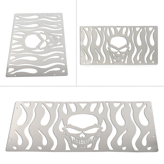 Skull Motorcycle Stainless Radiator Grill Guard Cover for Honda GL1500 All Year
