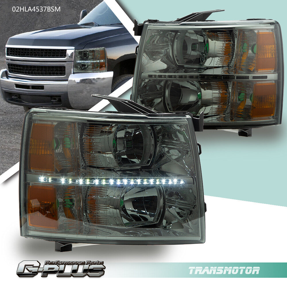 Suitable for 07-14 Silverado 1500 2500 3500 LED DRL striped amber corner lights