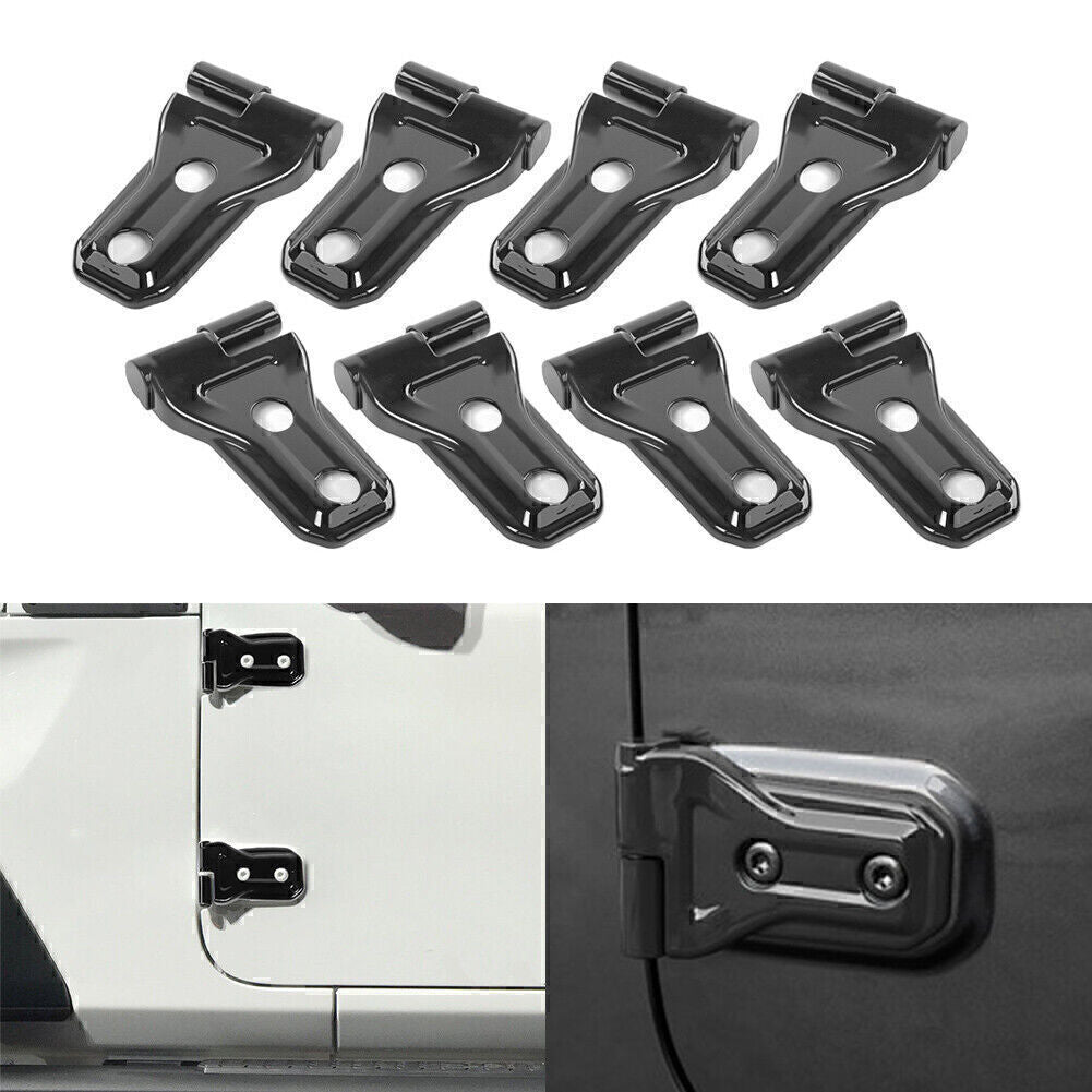 8pcs Black Door Hinge Covers Trim for Jeep for Wrangler JL 2018+