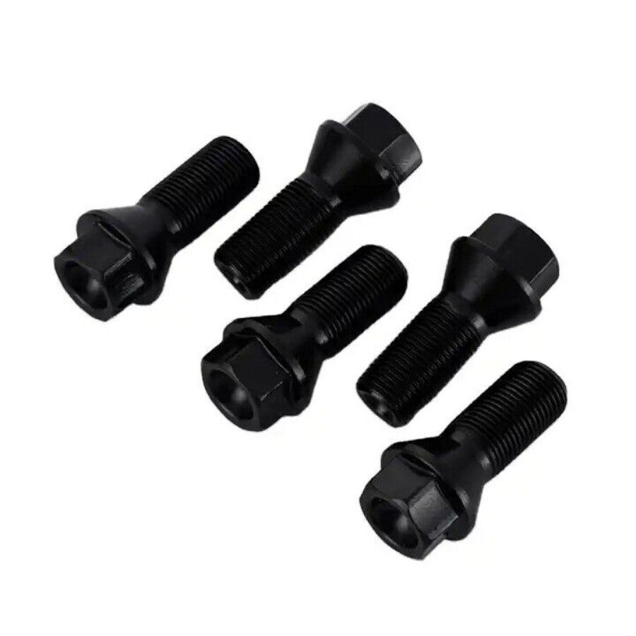 5-pack of black wheel lug bolts and nuts for BMW 328i, 535i, 750Li, 760Li, X3, X5 (36136781151-)