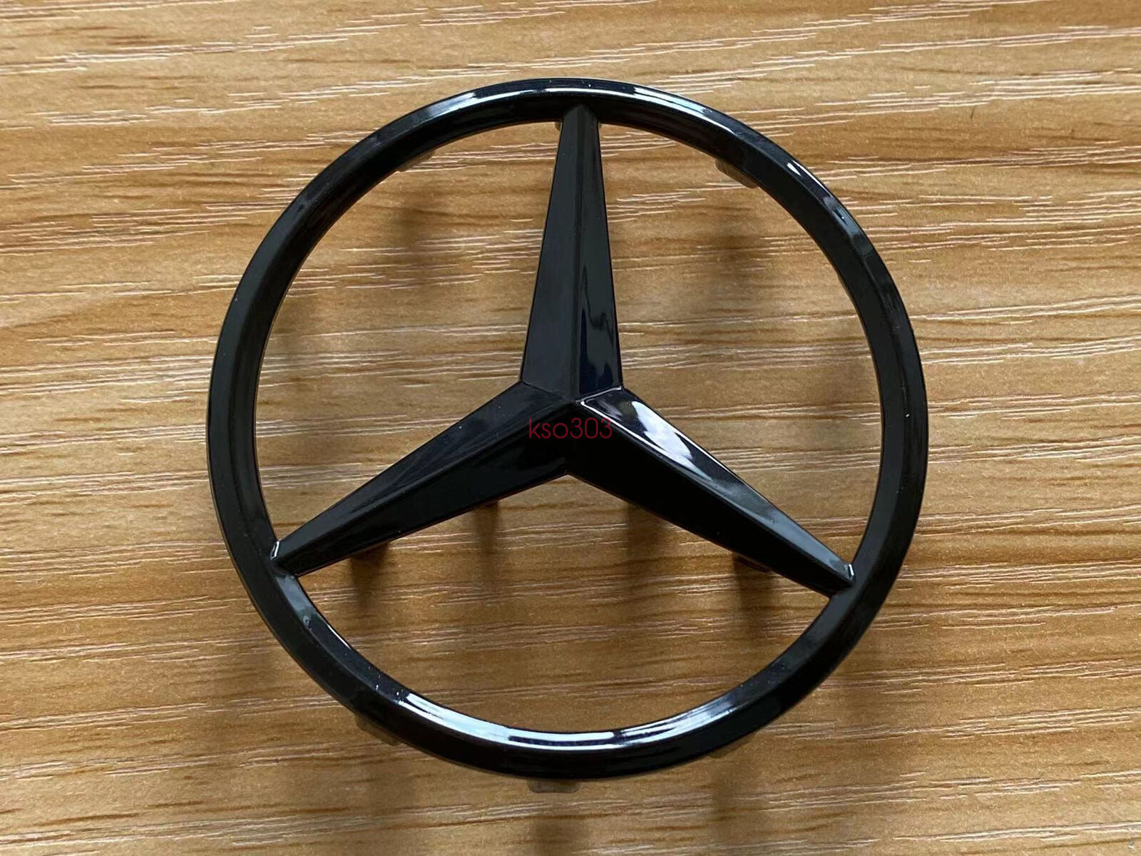 NEW FOR ML GL w/ Pins Glossy Black Star Emblem Badge 57mm AMG