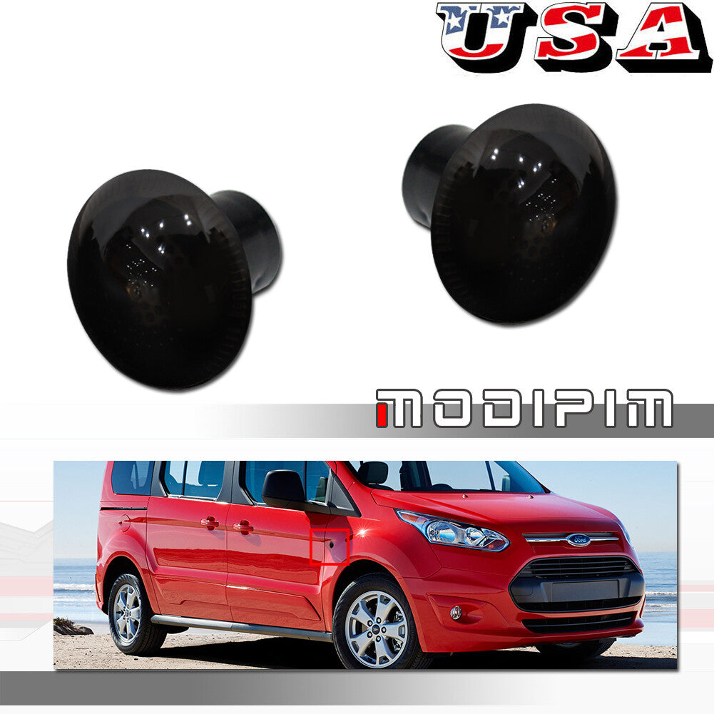 Pair of Smoked Side Fender Turn Signal Repeaters for Ford Transit Connect 10+