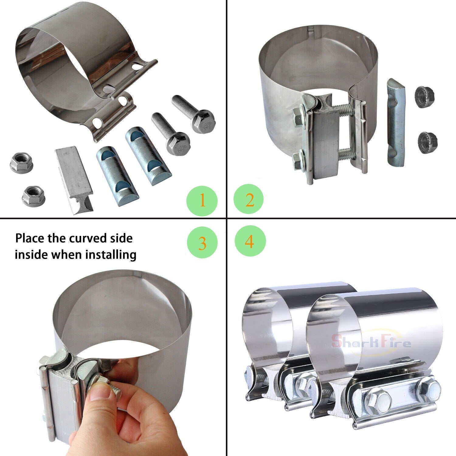 4-inch vent clip 2pcs, 4-inch vent clip, 4-inch Butt connector vent clip for pipes