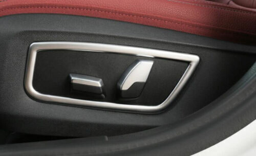 for Seat Adjust Handle Button Frame Trim for BMW 5 Series G30 2018-2022 ABS Silver