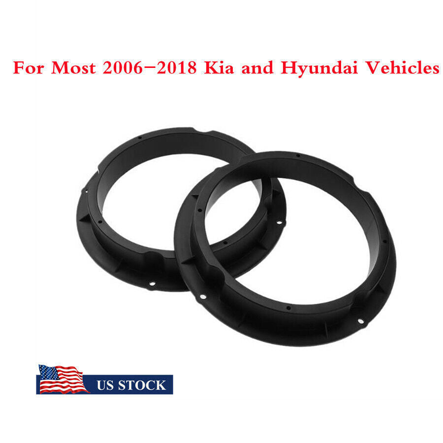 Pair 6.5-6.75 Car Stereo Speaker Install Plate Mount Adapters for Kia for Hyundai