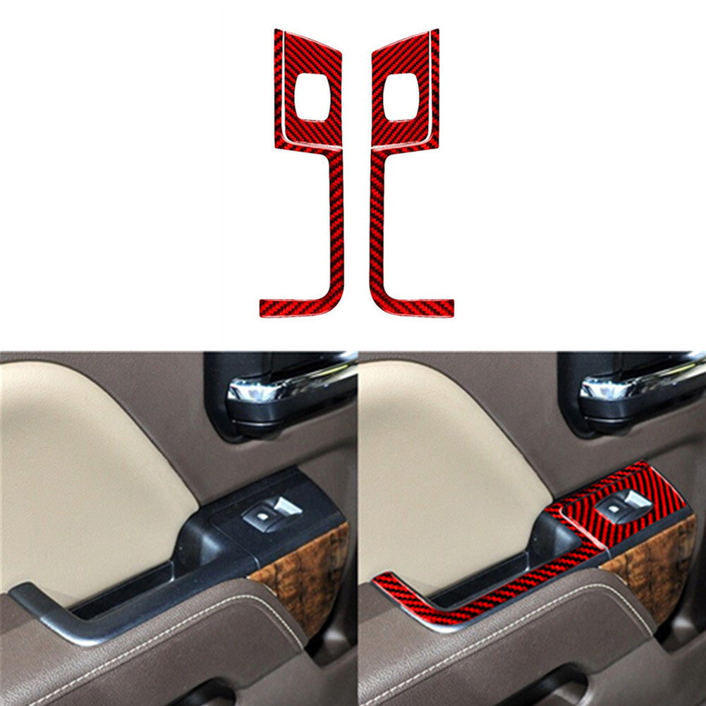 Red Carbon Fiber Rear Door Window Control For Silverado for GMC for SIERRA 2014-2018 -B