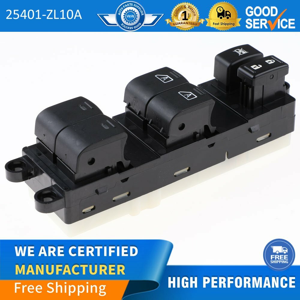 25401-ZL10A Main Power Window Switch for Nissan Pathfinder 07-12 Front Left