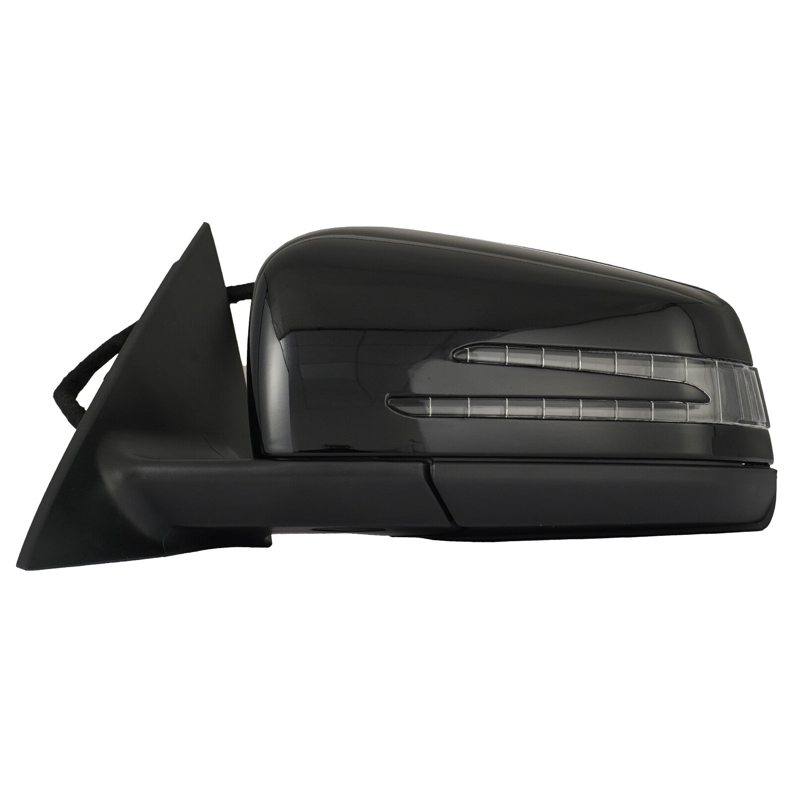 Black left-hand cue with mirror finish and blind spot, suitable for Mercedes 14-18 CLA250 CLA45
