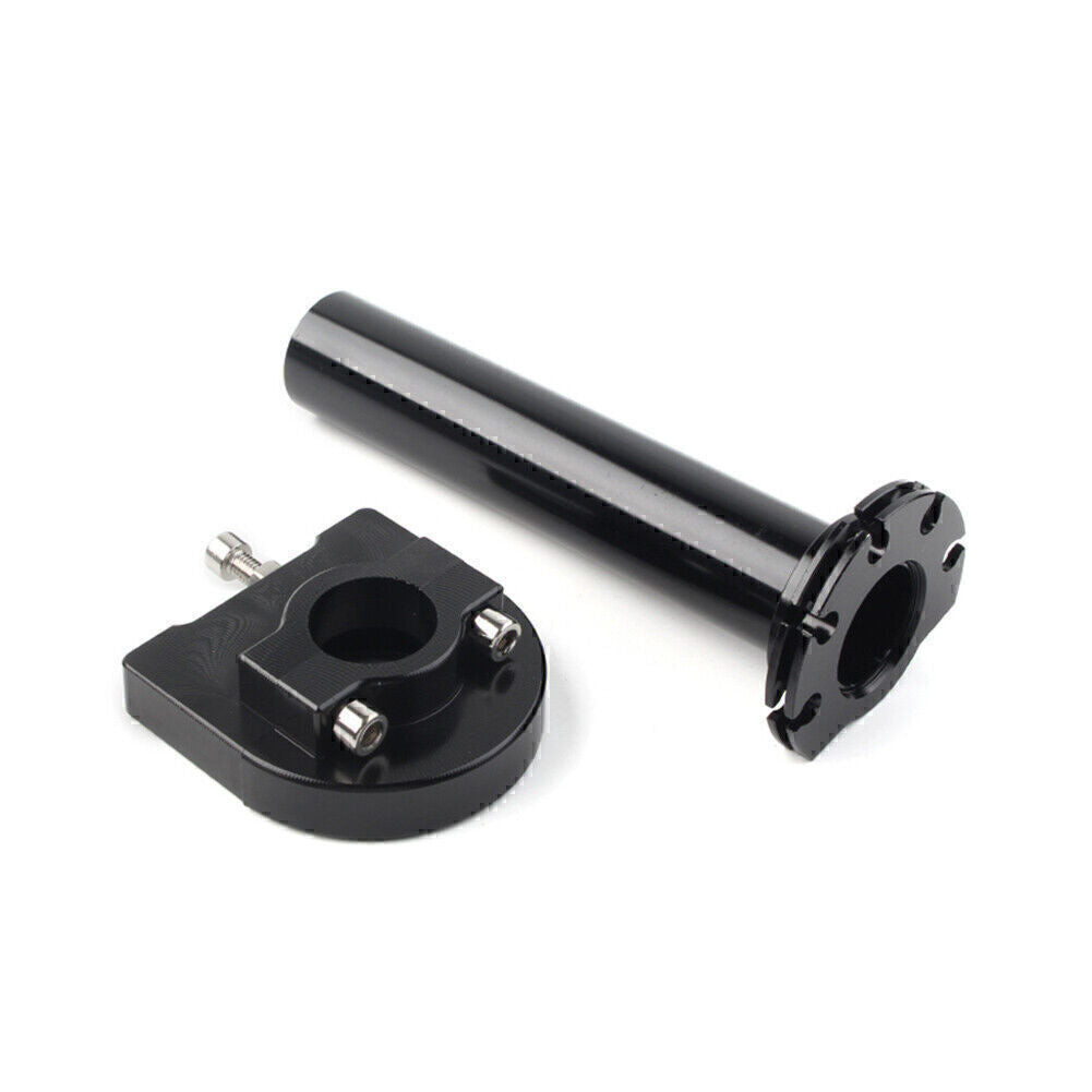 Black 7/8 Turn Twist Throttle Handle Bar Throttle Tube Motorcycle Universal