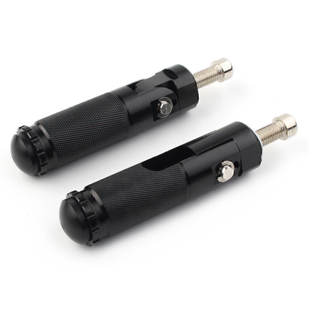 Folding Foot Pegs Footpegs Rear Set Pedals Racing Universal Motorcycle Bike Blk