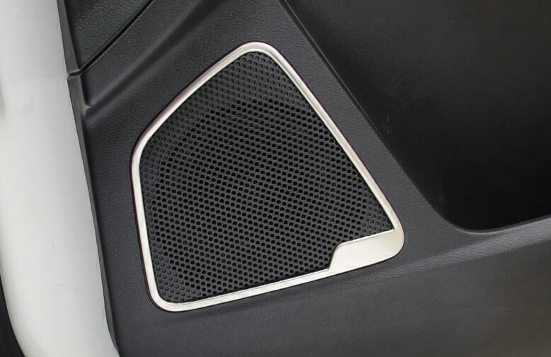 for Ford Focus 2012-18 Silver Steel Inner Door Speaker Horn Frame Cover Trim 4X