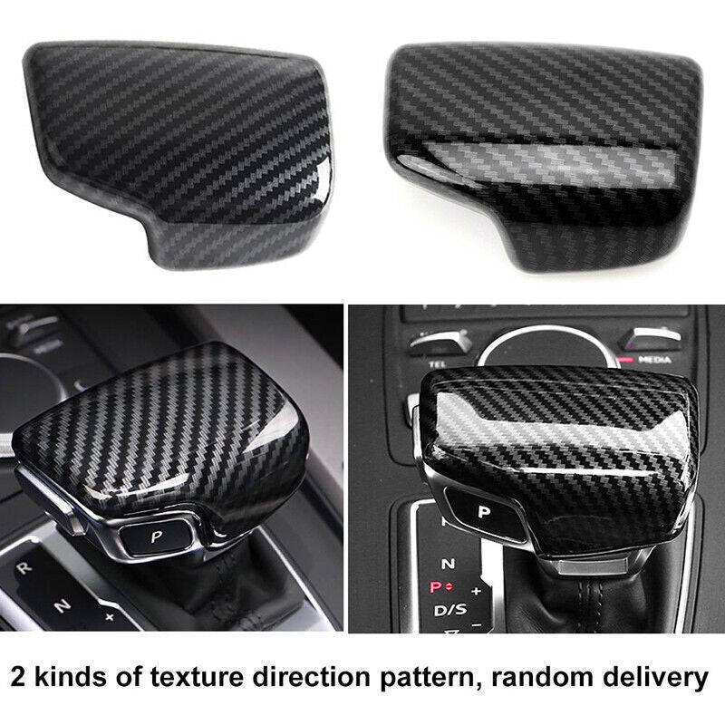 Fit for Audi Q5 Q7 2017-2024 Carbon Fiber Style Gear Shift Knob Decal Cover Trim