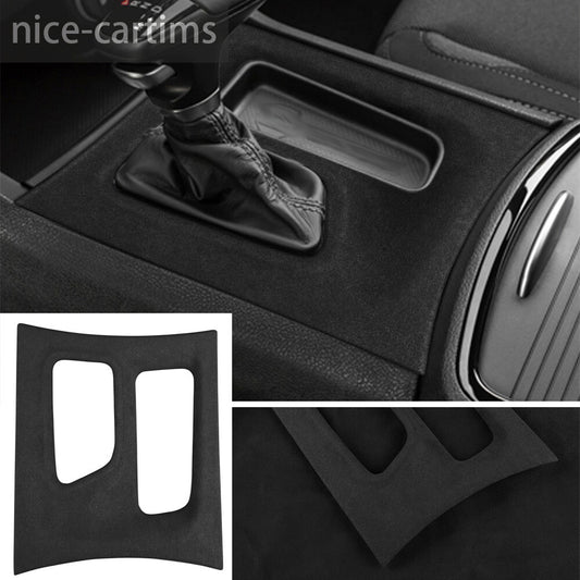 Suede Black Gray Console Gear Shift Box Panel Cover for Dodge Charger 2015-2022