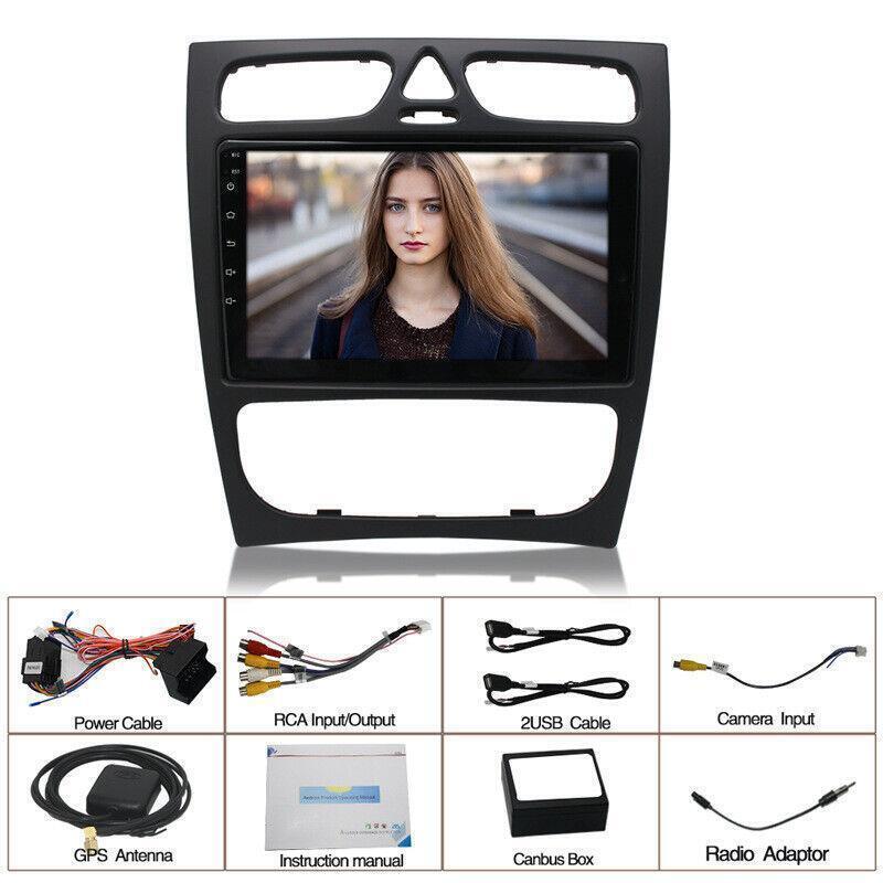 9Android10.1 Car Stereo Radio GPS Navi Fit for Mercedes-Benz C CLASS W203 W209