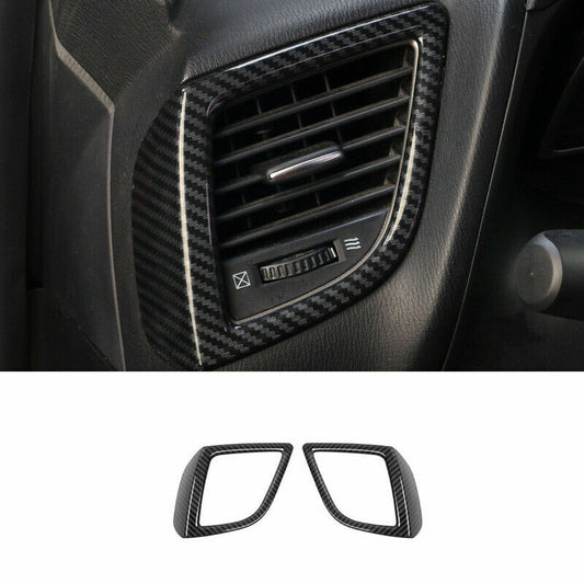 for Mazda 3 Axela 2014-2018 ABS Carbon Fiber Dashboard LR Air Outlet Vent Trim