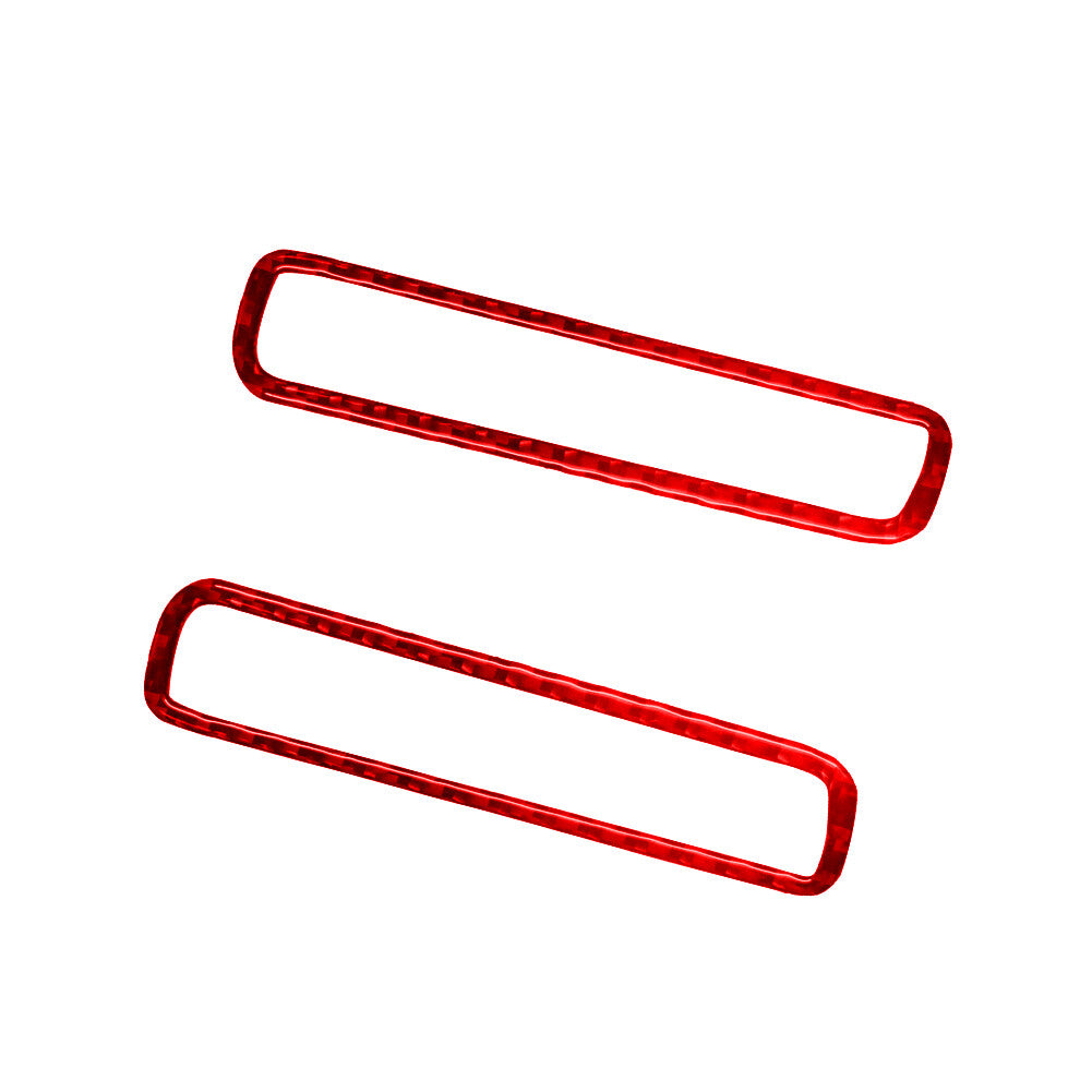 Red Carbon Fiber Demist Air Vent Outlet Trim Cover for Volkswagen for Passat 2006-11