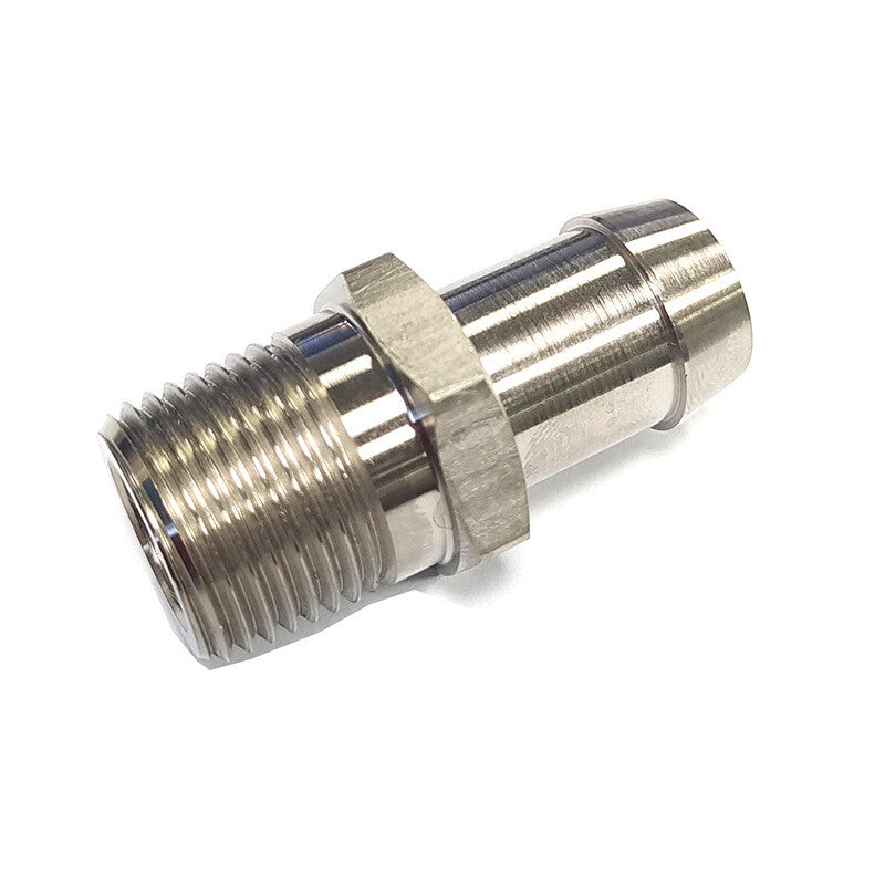 1/2 inch NPT 5/8 inch Barb Chrome Metal Fitting Intake Manifold Heater Hose Adapter
