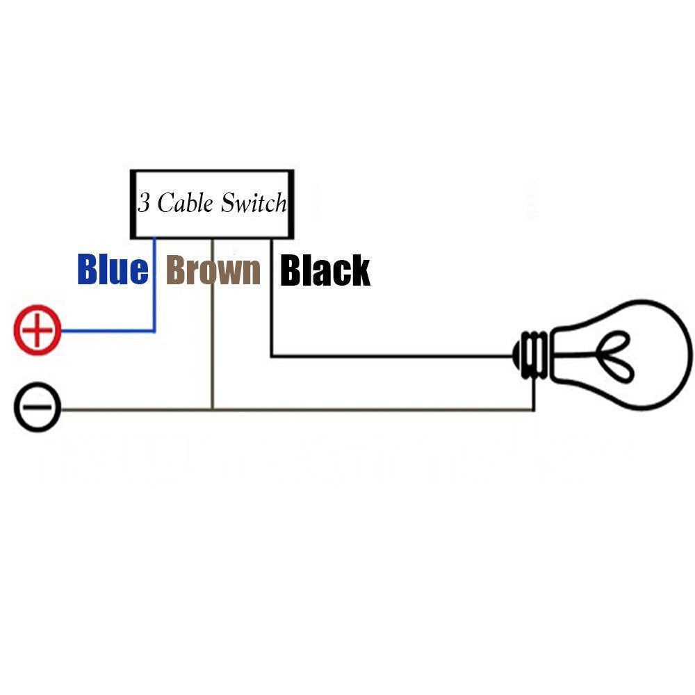 Chrome Motorcycle 22mm Handlebar Headlight Waterproof Switch On Off 3 Wires