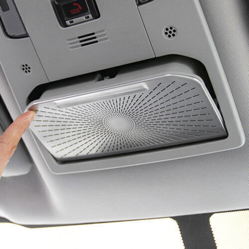 Silver Steel for Toyota Highlander 20-24 Roof Reading Light Speaker Cover Trim