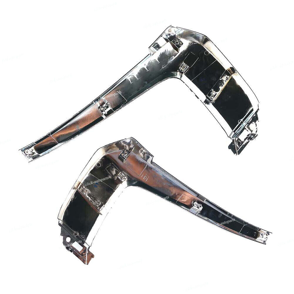 Pair Fits for Mitsubishi for Outlander Front RHLH Bumper Face Bar Chrome Strip Molding
