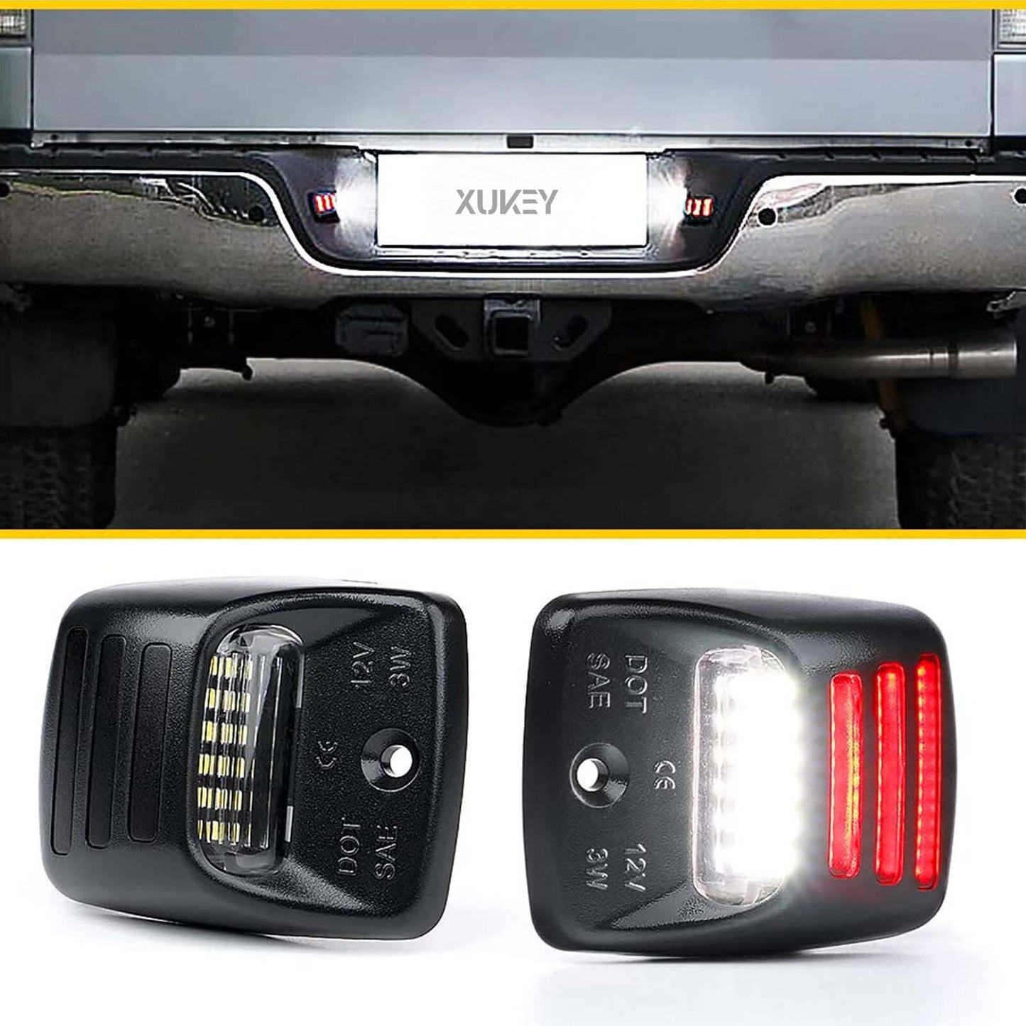 RED OLED TUBE Full LED License Plate Light for Toyota Tacoma 05-15 Tundra 00-13
