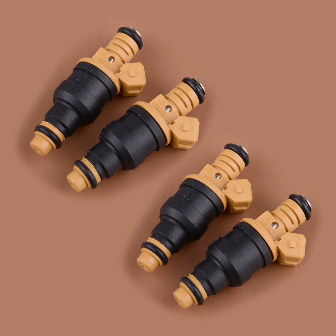 Four-piece fuel injectors suitable for Ford F150, F250, F350 5.0, 5.8, 4.6 V8, for Mercury,and for Lincoln .