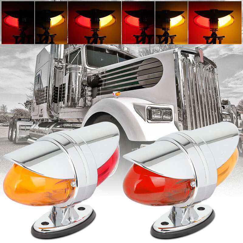 2x 36 LED Double Face Side Marker Lamp for Mini Pedestal Light Truck Trailer Lorry