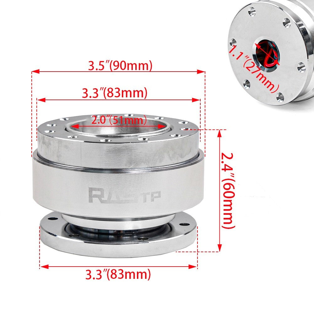 14inch/350mm Aluminum PVC Drifting JDM Racing Steering Wheel+Quick Release Kit