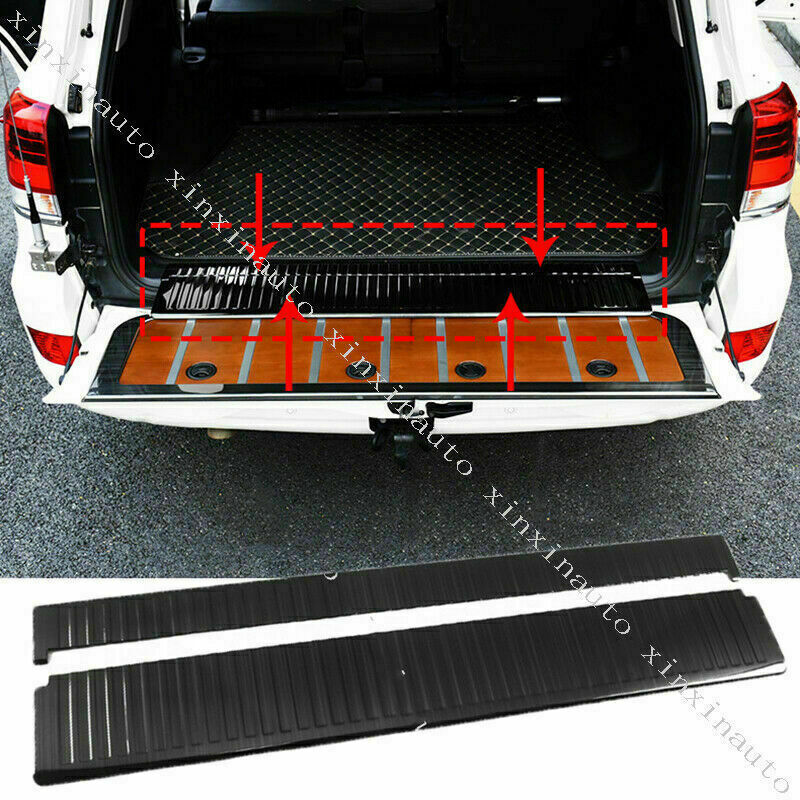 Black Rear Bumper Cargo Protector Sill Plate Trim for Toyota for Land Cruiser 08-21