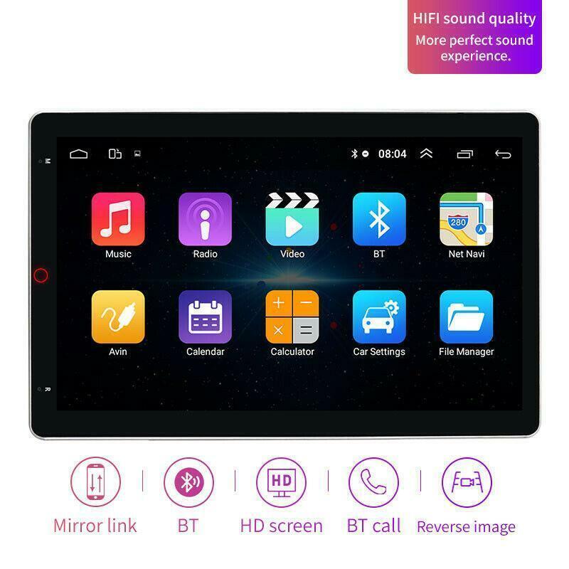 11 Android 9.1 1G+16G Rotatable Screen Car GPS MP5 Player Wifi BT Radio Video
