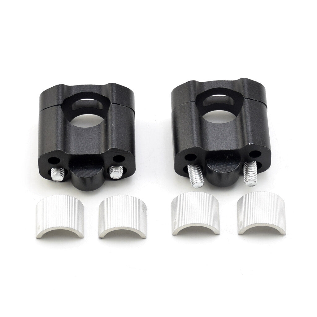 28mm22mm Universal Black Handlebar Riser Mount Clamp Fat Bar Taper Dirt Bike