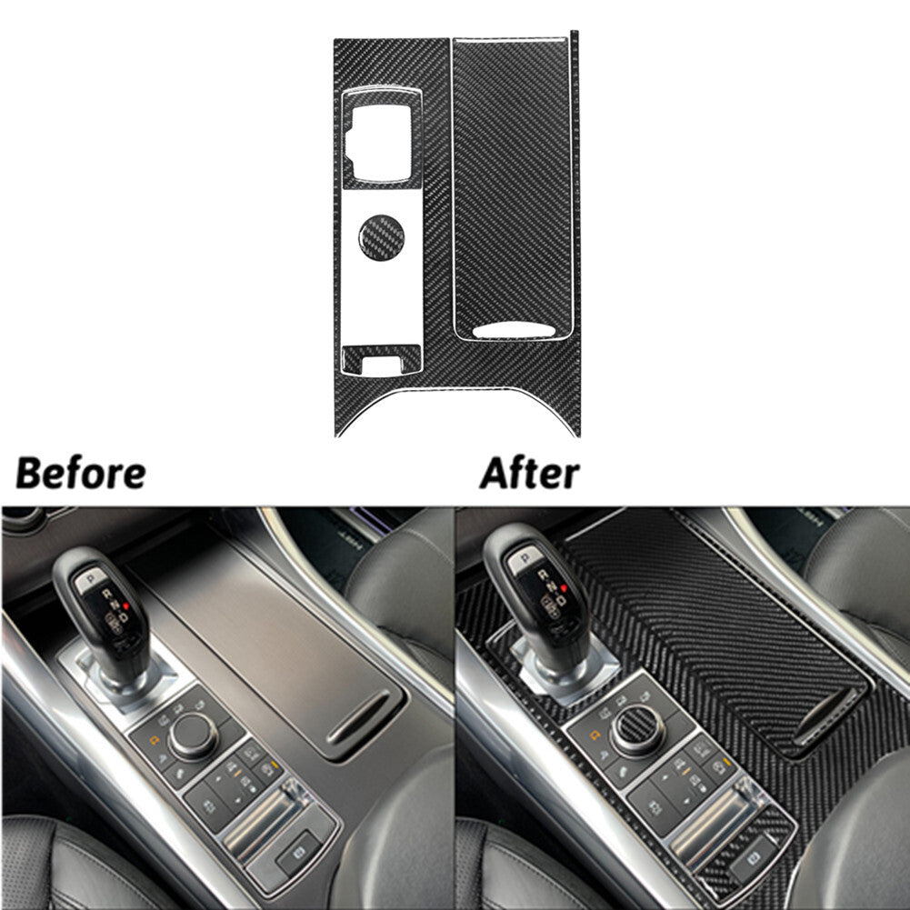 5Pcs Carbon Fiber Console Panel Trim For Land for Range Rover Sport 2014-2017