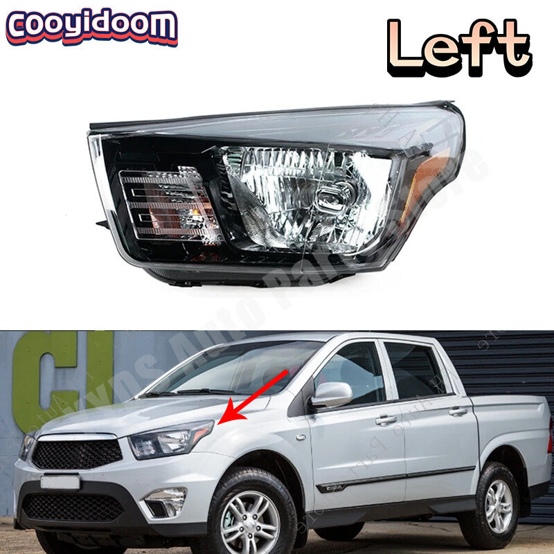 Left Headlight for Ssangyong Actyon Sport 2013-2023 Head Light Lamp